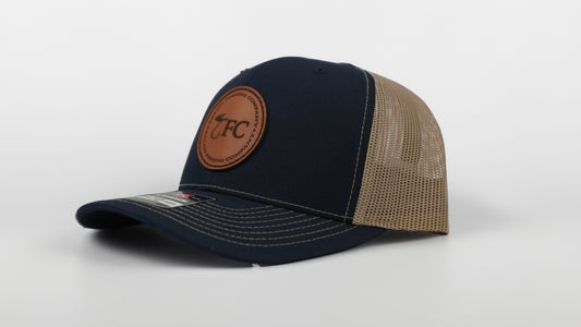 Navy/Tan TFC Leather Patch Hat