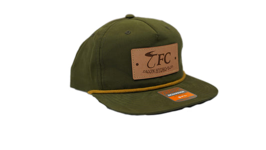TFC Dark Green Flat Brim Rope Hat