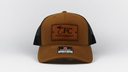 Carmel/Black TFC Leather Patch Hat